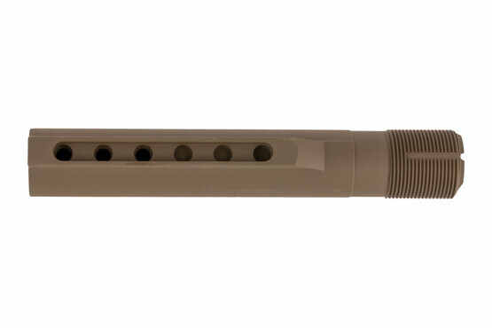 Timber Creek Outdoors MIL-SPEC AR-15 buffer tube with fde Cerakote finish is a 6-position receiver extension.